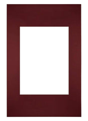 Passepartout 20x30 cm - Apertura immagine 13x18 cm - Vino Rosso - Per cornici e foto