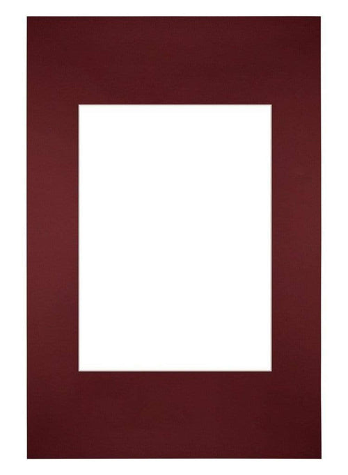 Passepartout 20x30 cm - Apertura immagine 13x18 cm - Vino Rosso - Per cornici e foto
