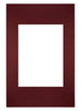 Passepartout 20x30 cm - Apertura immagine 13x18 cm - Vino Rosso - Per cornici e foto