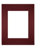 Passepartout 24x30 cm - Apertura immagine 15x20 cm - Vino Rosso - Per cornici e foto