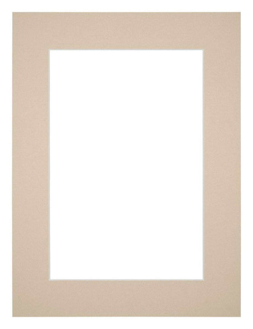 Passepartout 18x24 cm - Apertura immagine 9x13 cm - Beige - Per cornici e foto