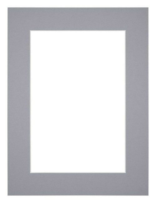 Passepartout 75x100 cm - Apertura immagine 60x90 cm - Grigio - Per cornici e foto