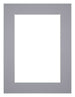 Passepartout 30x40 cm - Apertura immagine 20x30 cm - Grigio - Per cornici e foto