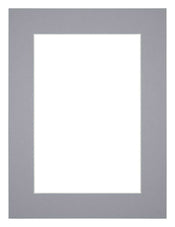 Passepartout 45x60 cm - Apertura immagine 35x50 cm - Grigio - Per cornici e foto