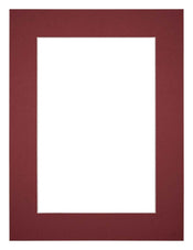 Passepartout 18x24 cm - Apertura immagine 9x13 cm - Vino Rosso - Per cornici e foto