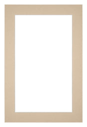 Passepartout 20x30 cm - Apertura immagine 15x20 cm - Beige - Per cornici e foto