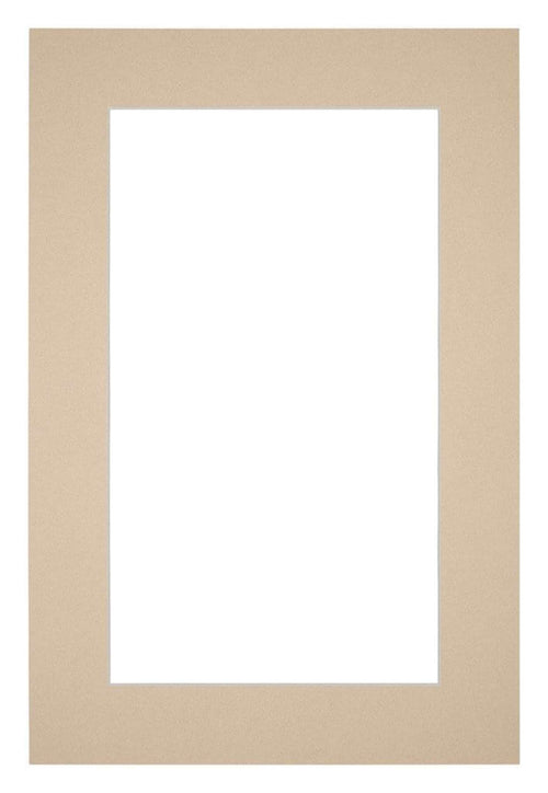 Passepartout 20x30 cm - Apertura immagine 10x20 cm - Beige - Per cornici e foto