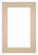Passepartout 20x30 cm - Apertura immagine 10x20 cm - Beige - Per cornici e foto