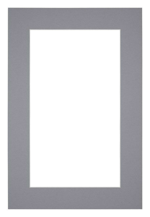 Passepartout 30x45 cm - Apertura immagine 20x35 cm - Grigio - Per cornici e foto