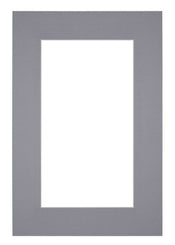 Passepartout 62x93 cm - Apertura immagine 50x80 cm - Grigio - Per cornici e foto