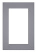 Passepartout 62x93 cm - Apertura immagine 50x80 cm - Grigio - Per cornici e foto