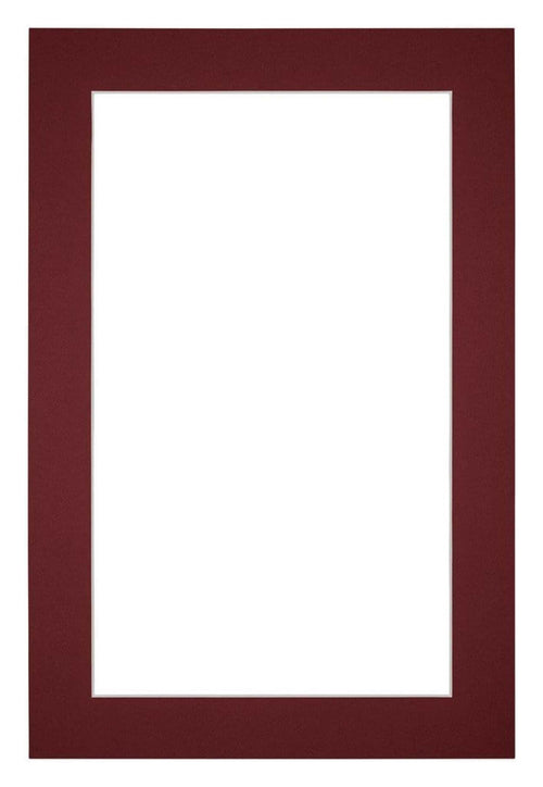Passepartout 20x30 cm - Apertura immagine 15x20 cm - Vino Rosso - Per cornici e foto
