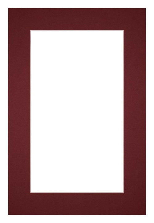 Passepartout 20x30 cm - Apertura immagine 10x20 cm - Vino Rosso - Per cornici e foto