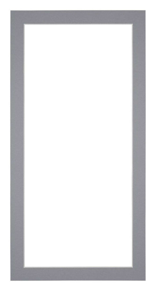 Passepartout 20x40 cm - Apertura immagine 15x20 cm - Grigio - Per cornici e foto