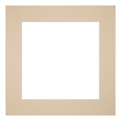 Passepartout 30x30 cm - Apertura immagine 15x15 cm - Beige - Per cornici e foto