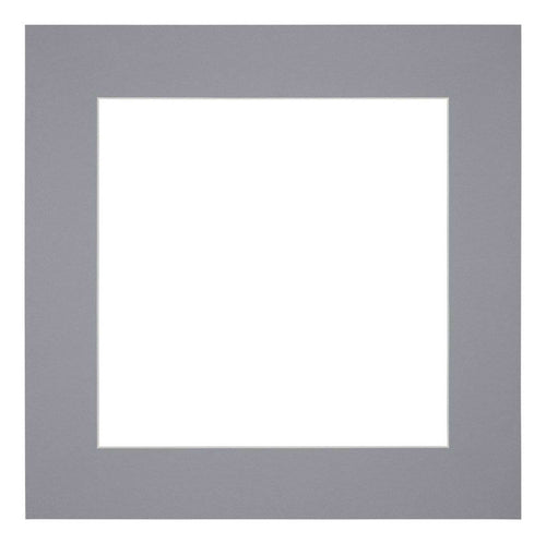 Passepartout 25x25 cm - Apertura immagine 13x13 cm - Grigio - Per cornici e foto