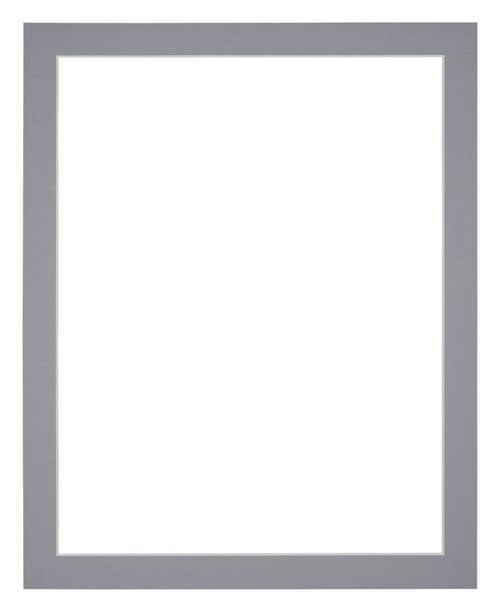 Passepartout 40x50 cm - Apertura immagine 35x45 cm - Grigio - Per cornici e foto