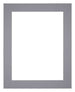 Passepartout 40x45 cm - Apertura immagine 30x35 cm - Grigio - Per cornici e foto