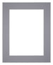 Passepartout 56x71 cm - Apertura immagine 45x60 cm - Grigio - Per cornici e foto