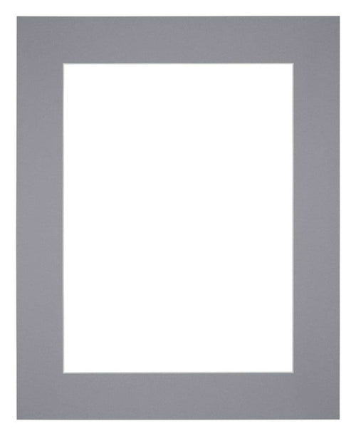 Passepartout 24x30 cm - Apertura immagine 13x18 cm - Grigio - Per cornici e foto