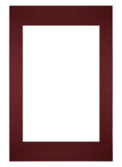 Passepartout 40x60 cm - Apertura immagine 30x45 cm - Vino Rosso - Per cornici e foto