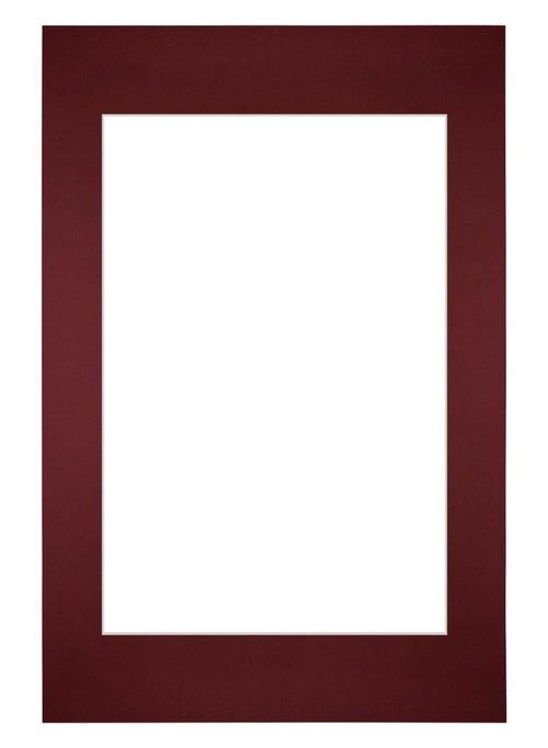 Passepartout 40x60 cm - Apertura immagine 30x45 cm - Vino Rosso - Per cornici e foto