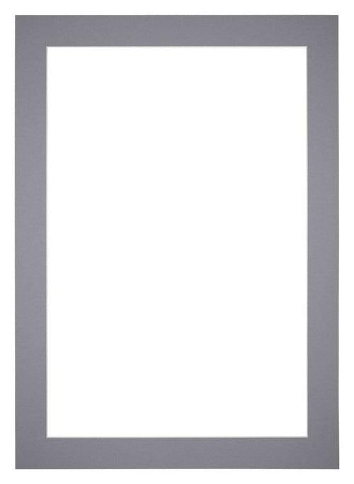Passepartout 70x100 cm - Apertura immagine 60x90 cm - Grigio - Per cornici e foto