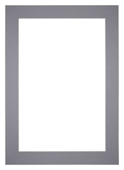 Passepartout 25x35 cm - Apertura immagine 15x20 cm - Grigio - Per cornici e foto