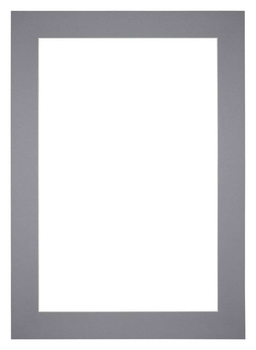 Passepartout 25x35 cm - Apertura immagine 15x20 cm - Grigio - Per cornici e foto