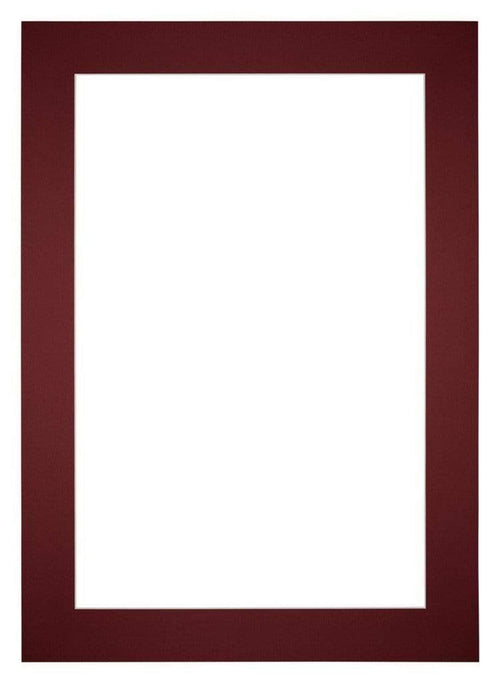 Passepartout 20x28 cm - Apertura immagine 9x13 cm - Vino Rosso - Per cornici e foto