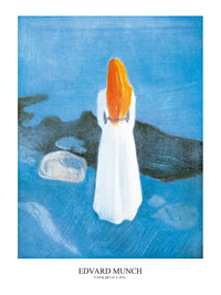 pgm em 716 edvard munch young girl on a jetty stampa artistica 60x80cm | Yourdecoration.it