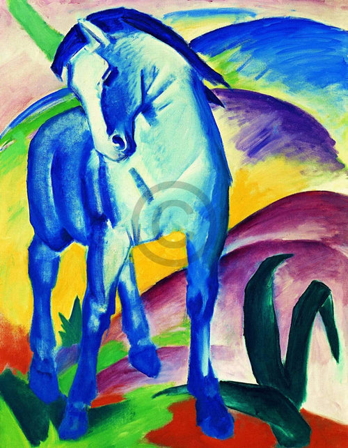 pgm fm 01 franz marc blaues pferd i stampa artistica 70x90cm | Yourdecoration.it