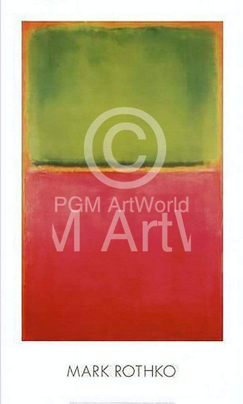 pgm mkr 686 mark rothko green red on orange stampa artistica 96x58cm | Yourdecoration.it