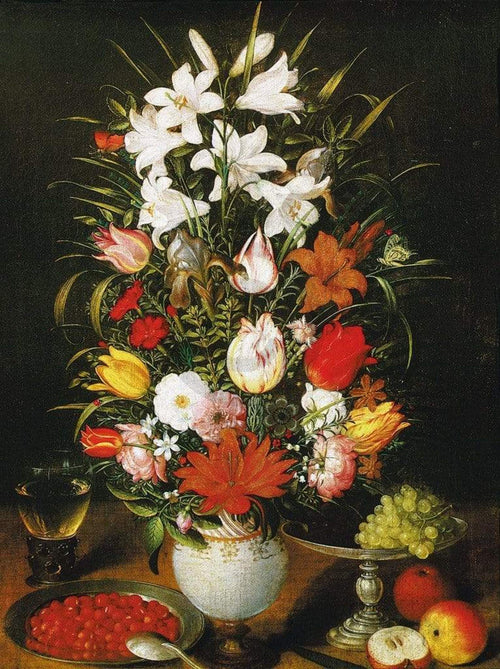 pgm pbr 111 pieter d j brueghel vaso ornato di fiori stampa artistica 60x80cm | Yourdecoration.it