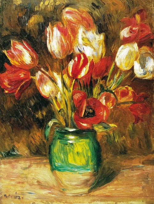pgm ren 872 auguste renoir tulips in a vase stampa artistica 60x80cm | Yourdecoration.it