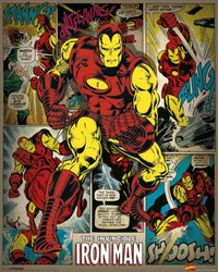 Pyramid Marvel Comics Iron Man Retro Poster 40x50cm | Yourdecoration.it
