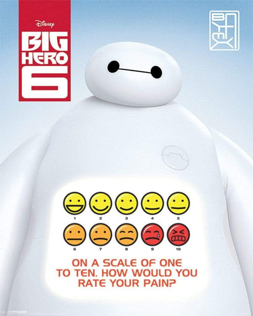Pyramid Big Hero 6 Rate Your Pain Poster 40x50cm | Yourdecoration.it