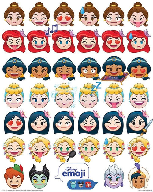 Pyramid Disney Emoji Princess Emotions Poster 40x50cm | Yourdecoration.it