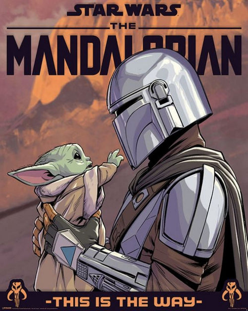 Pyramid Star Wars The Mandalorian Hello Little One Poster 40X50cm | Yourdecoration.it