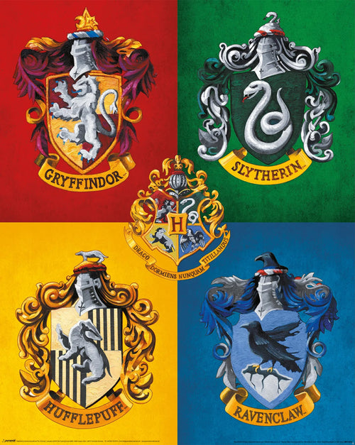 Pyramid Mpp50826 Harry Potter Colourful Crests Poster 40x50cm | Yourdecoration.it