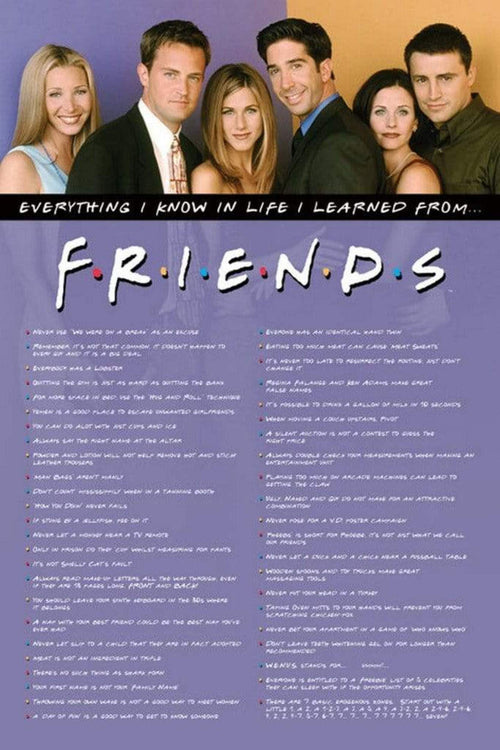 Pyramid Friends Everything I Know Poster 61x91,5cm | Yourdecoration.it