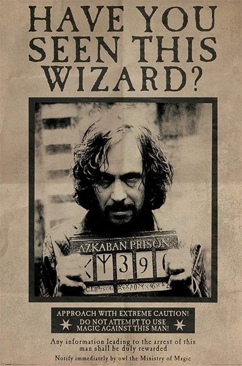 Pyramid Harry Potter Wanted Sirius Black Poster 61x91,5cm | Yourdecoration.it