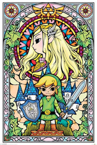 Pyramid The Legend of Zelda Stained Glass Poster 61x91,5cm | Yourdecoration.it