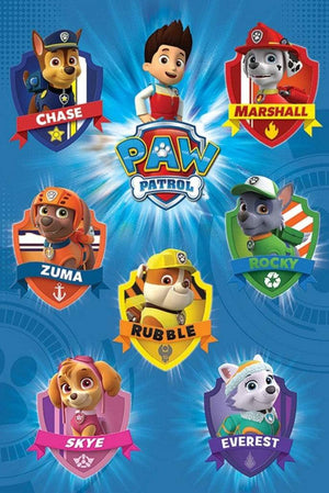 Pyramid Paw Patrol Crests Poster 61x91,5cm | Yourdecoration.it