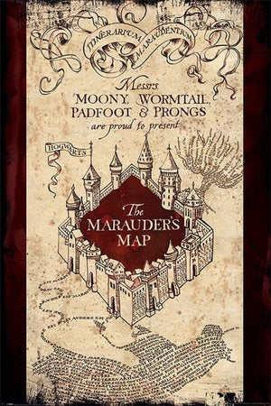 Pyramid Harry Potter The Marauders Map Poster 61x91,5cm | Yourdecoration.it