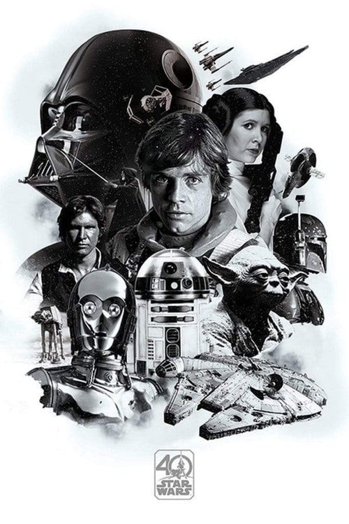 Pyramid Star Wars 40th Anniversary Montage Poster 61x91,5cm | Yourdecoration.it