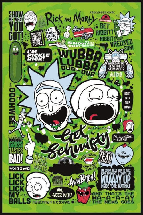 Pyramid Rick and Morty Quotes Poster 61x91,5cm | Yourdecoration.it