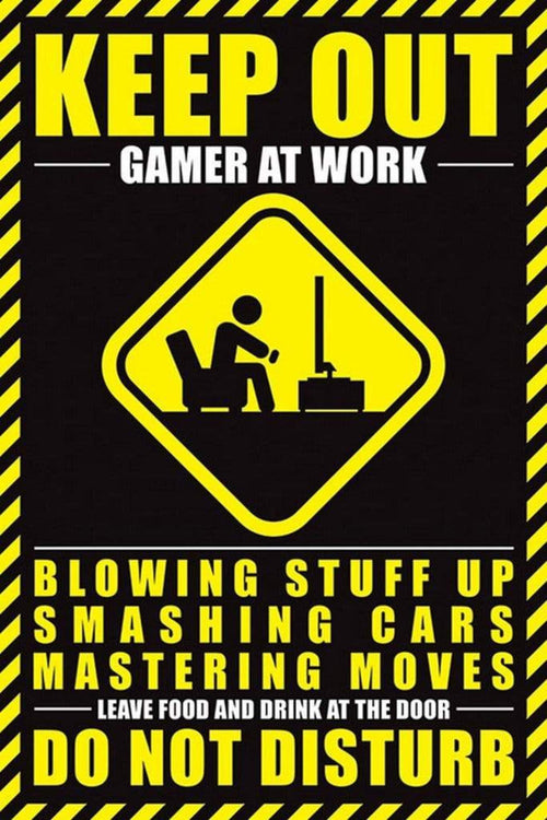 Pyramid Gamer At Work Do Not Disturb Poster 61x91,5cm | Yourdecoration.it