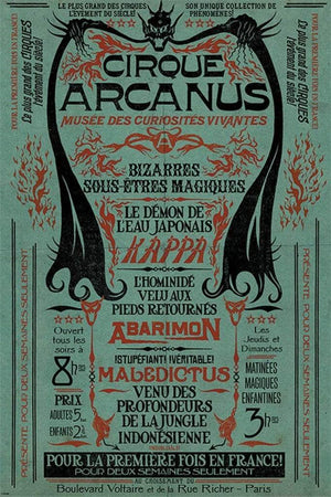 Pyramid Fantastic Beasts the Crimes of Grindelwald Le Cirque Arcanus Poster 61x91,5cm | Yourdecoration.it