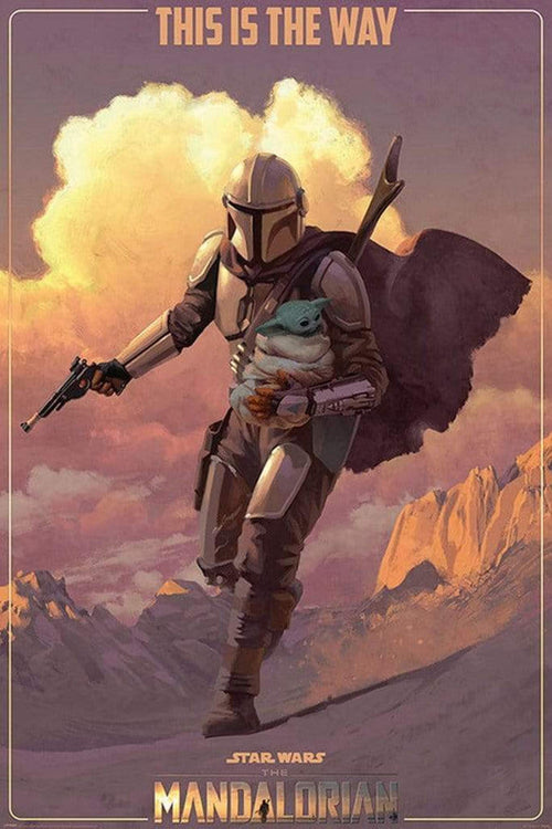 Pyramid Star Wars The Mandalorian On the Run Poster 61x91,5cm | Yourdecoration.it